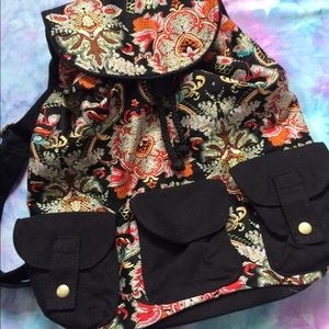 BOHO BLACK BACKPACK