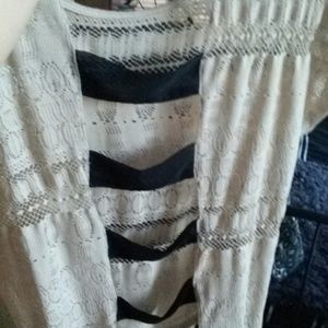 See through knitted blouse