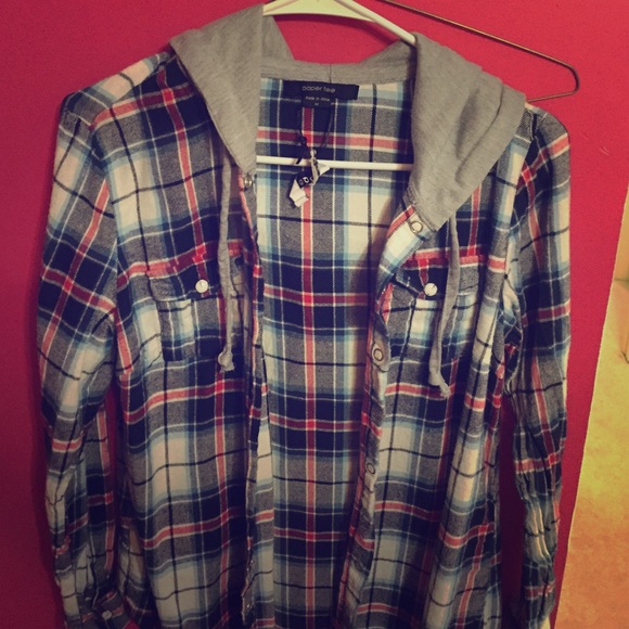 NWOT Hooded Flannel
