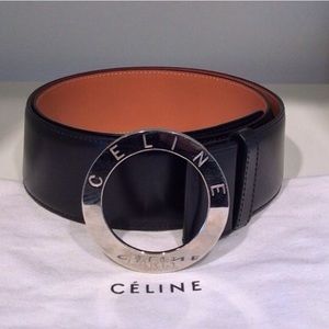 Celine Circle Engraved Wide Belt