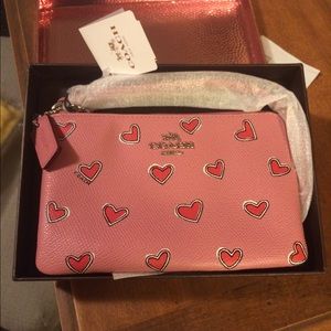 Leather Coach Wristlet