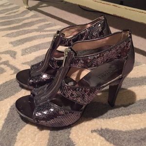 Michael Kors heels with zip and sequins