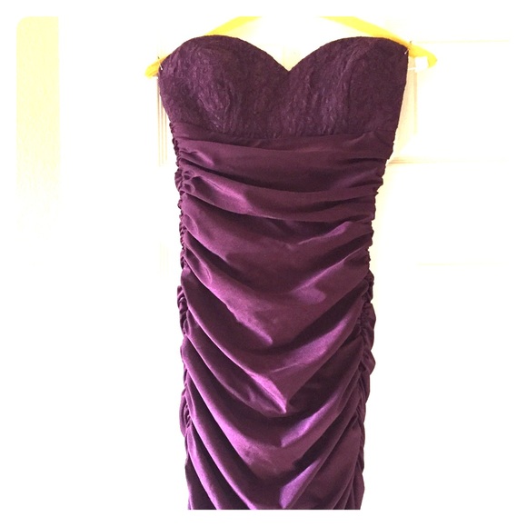 Long purple slim dress