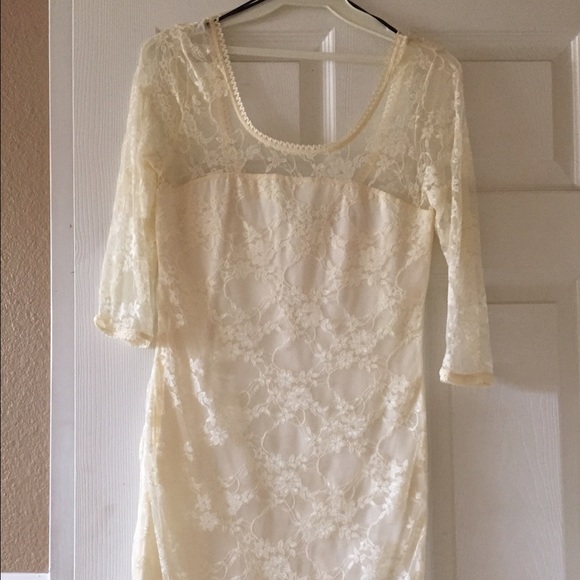 Lace ivory dress