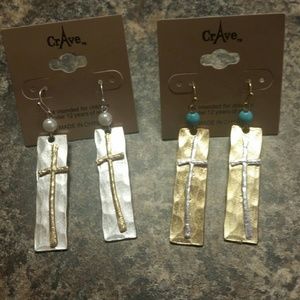 Hammered Earrings in Gold or Silver