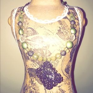 Green beaded necklace