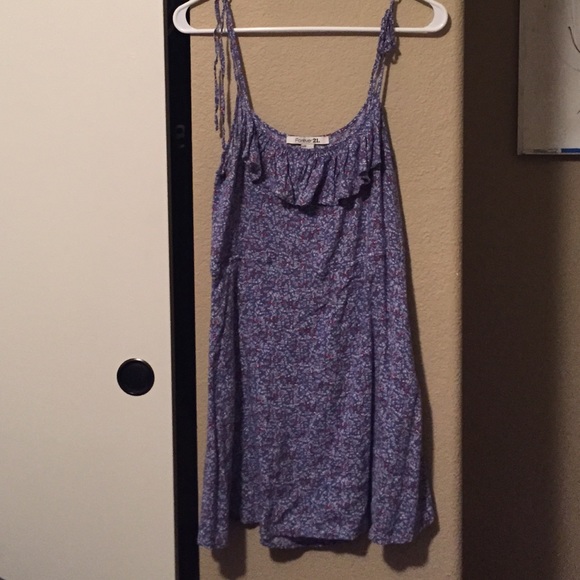 Blue floral dress