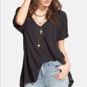 Free People Oversized V neck T