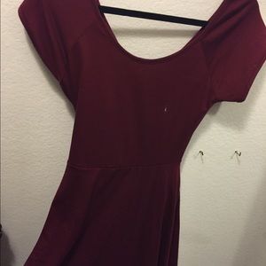 LA Hearts Maroon skater dress with back cut out
