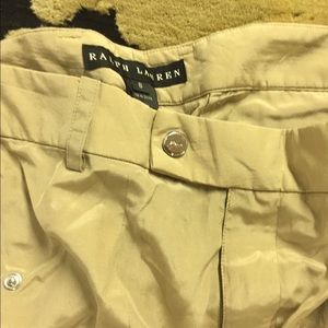 Khaki cargo fitted black label pants