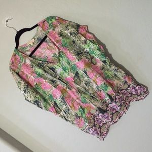 Women's plus size kimono style top