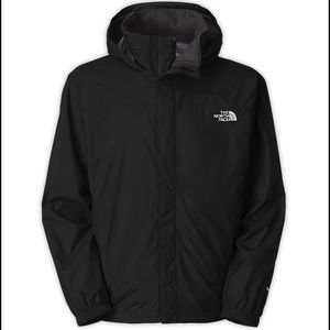 Black MENS North Face Rain Jacket "Resolve"