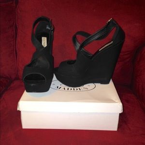 Black wedge shoes..."used"