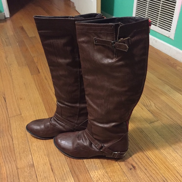 long brown boots