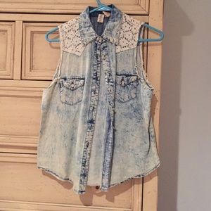 soft denim vest