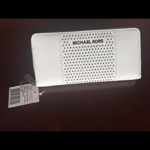 Michael Kors Microstud Zip Around Wallet