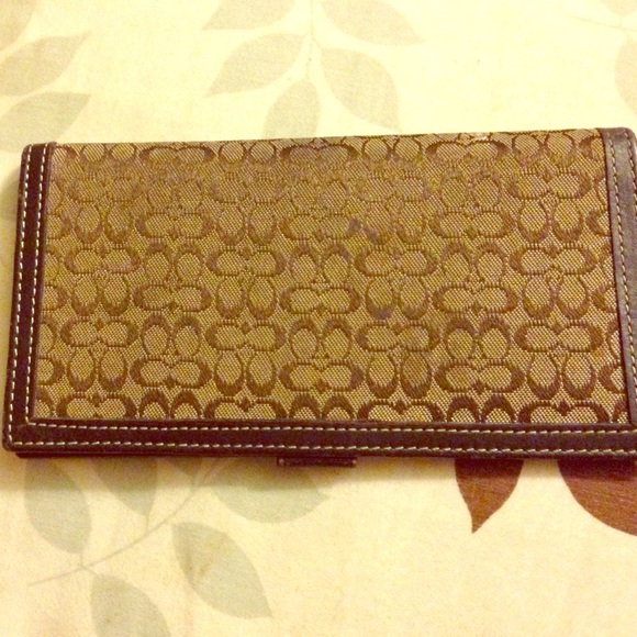 Coach checkbook wallet