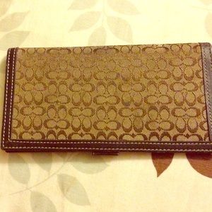 Coach checkbook wallet