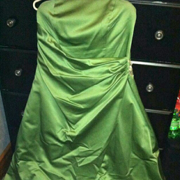 Strapless Prom Dress with Rhinestone Decor