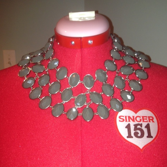 Elegant Three-Stand Gray Necklace