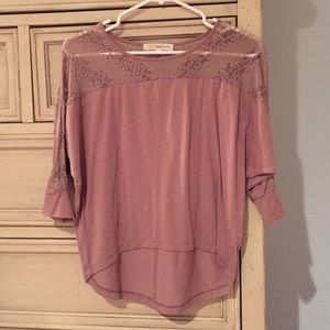 purple lace shirt