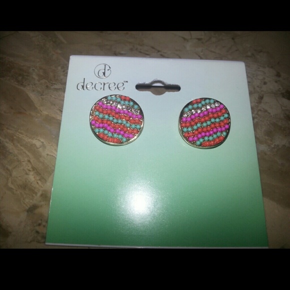 Multicolored Beaded Earrings - Picture 1 of 1