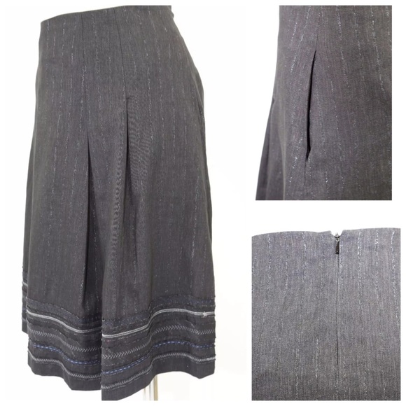 Yansi Fugel Black Metallic Full Skirt - Picture 2 of 4