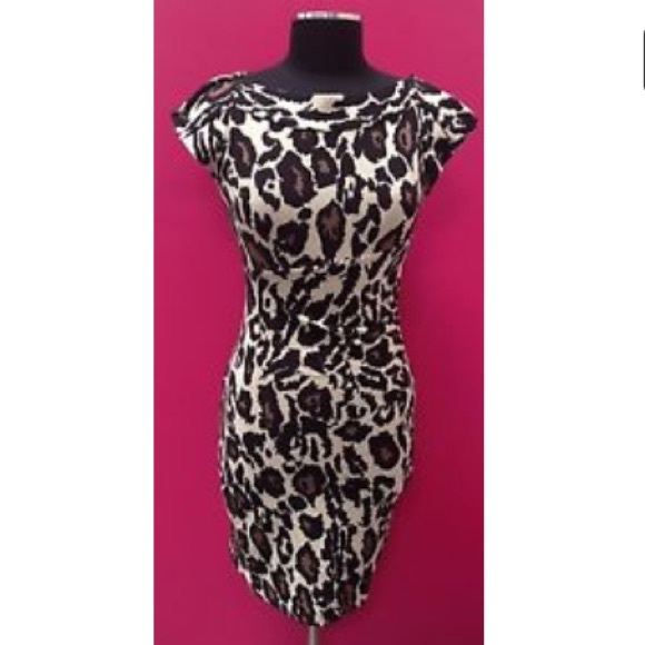 Diane Von Furstenburg Leopard Knit Dress