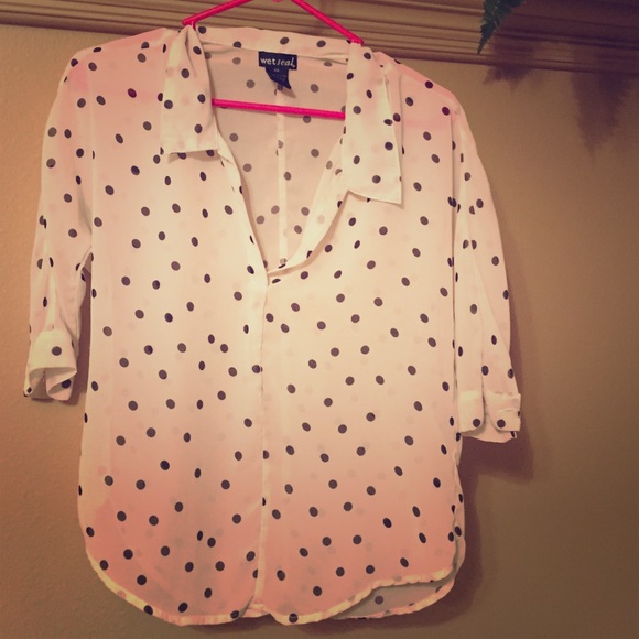 Black & White Polka Dot Blouse