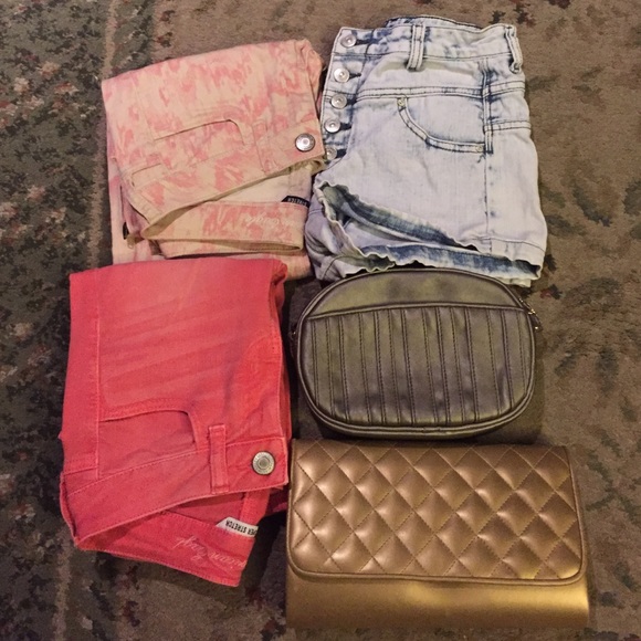 Pants shorts and purses