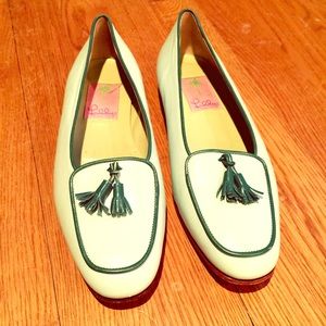 🎉🎉Lilly Pulitzer leather flats.