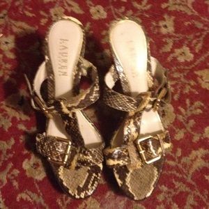 Ralph Lauren 3 1/2 inch heel sandal