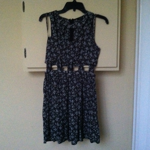 Black and white sundress with cut-out details