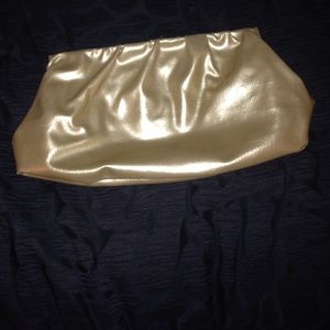 Gold oversized clutch
