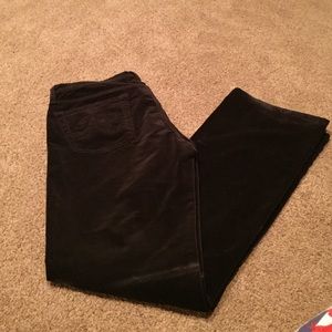 AG jeans "The Kiss" chocolate brown velvet, sz 30