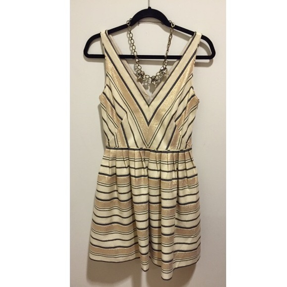 J. Crew Stripe & Glitter Dress
