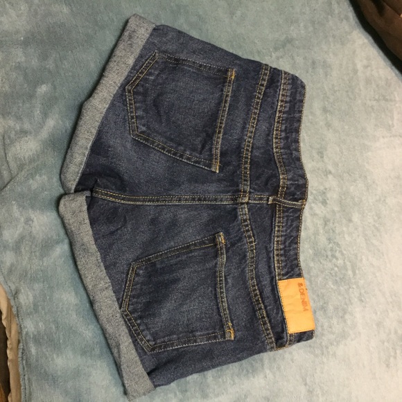 blue jean shorts