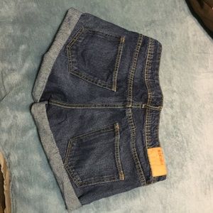 blue jean shorts