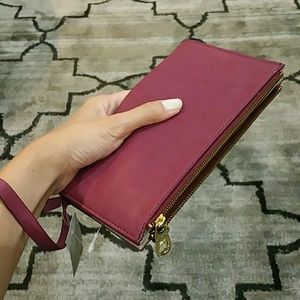 NWT Soft Leather Wristlet/Clutch