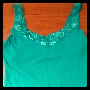 Aqua A&F Lace Tank