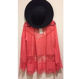 Tobi Coral Lace Kimono