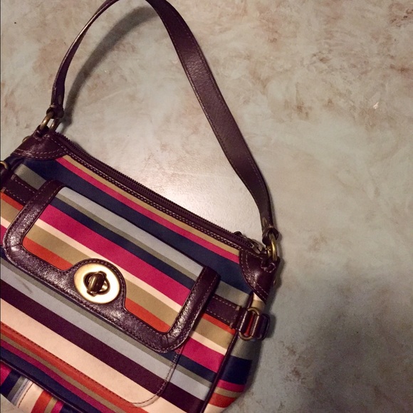 Coach striped purse
