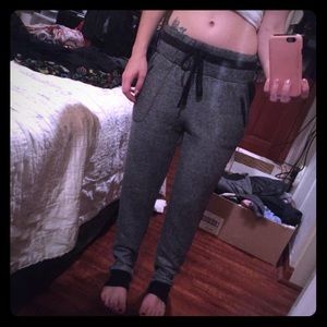 Dark Grey Joggers Stripe Waist Band