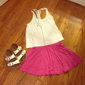 Pink skater skirt