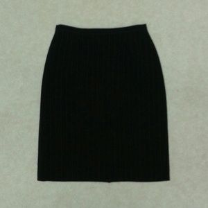 Ann Taylor black pinstripe pencil skirt