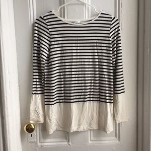 Club Monaco super soft long sleeve striped shirt