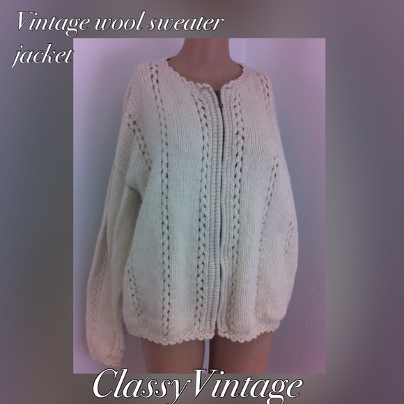 Rev Wear Sweaters - Made in Bolivia 100% wool sweater jacket. Vintage