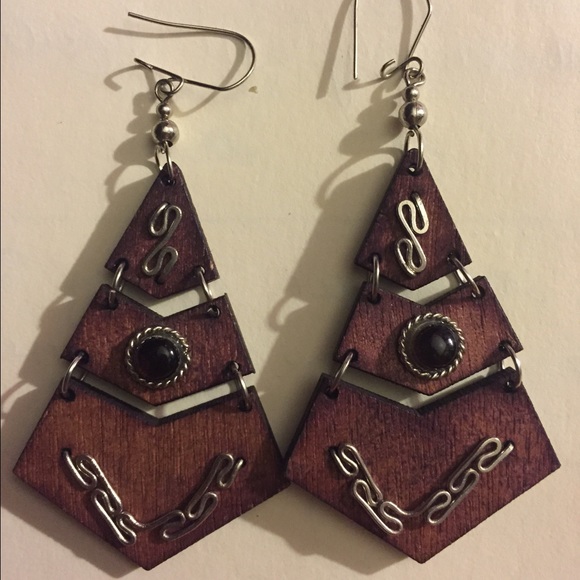 ✳️FINAL DROP!✳️Handmade wooden geometric earrings
