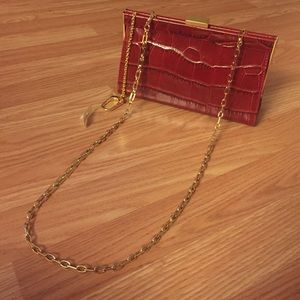 Monsac Red Alligator Purse