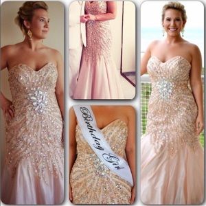 Rose gold prom dress